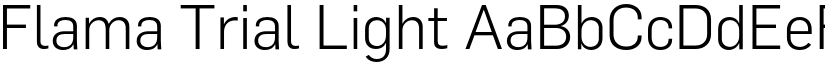 Flama Trial Light font