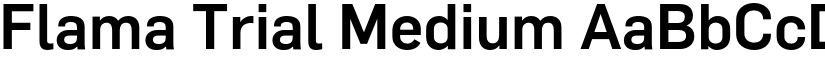 Flama Trial Medium font
