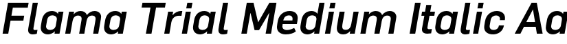 Flama Trial Medium Italic font