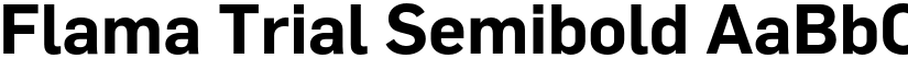 Flama Trial Semibold font