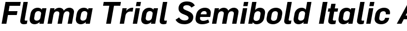Flama Trial Semibold Italic font