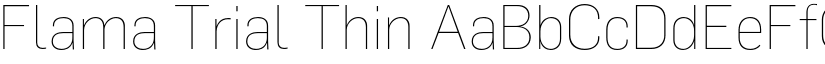 Flama Trial Thin font