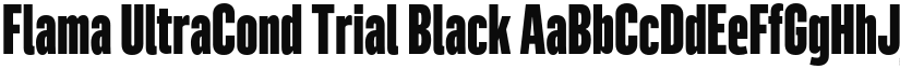 Flama UltraCond Trial Black font