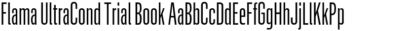 Flama UltraCond Trial Book font