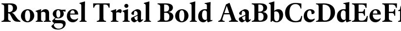 Rongel Trial Bold font