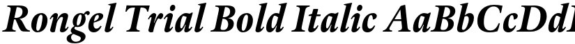 Rongel Trial Bold Italic font