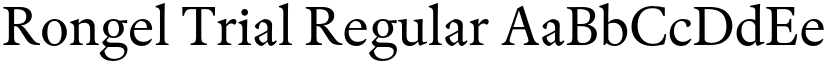 Rongel Trial Regular font