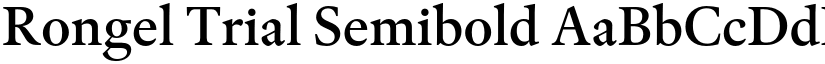 Rongel Trial Semibold font