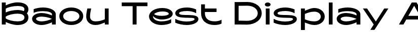 Baou Test Display font