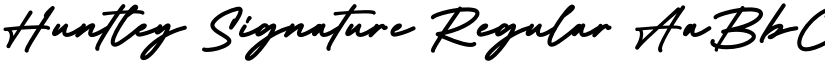 Huntley Signature Regular font