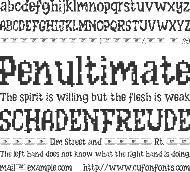 Digipixel font preview