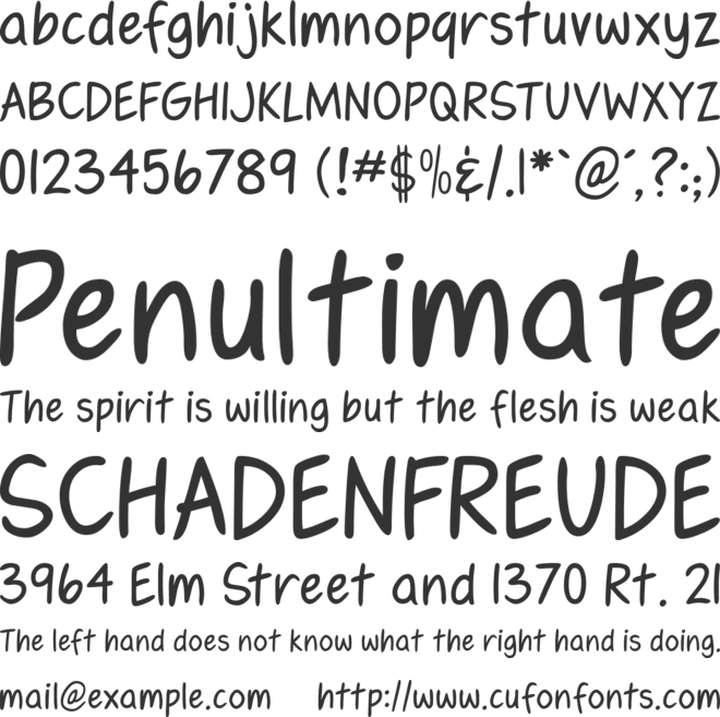 Fennario font preview