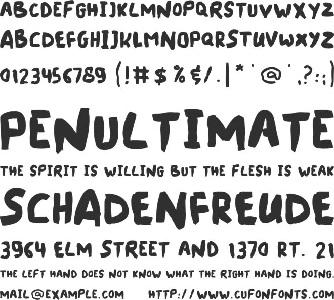 Another Blues font preview