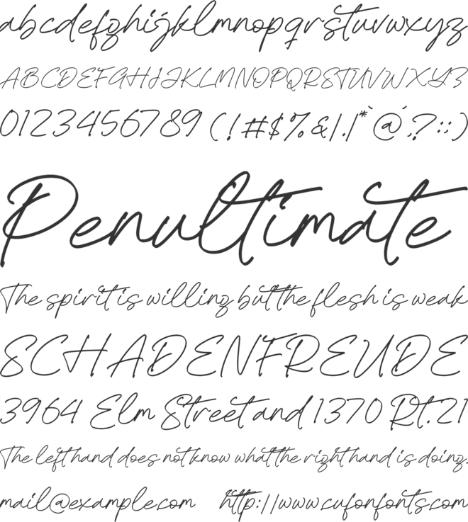 Besttie font preview