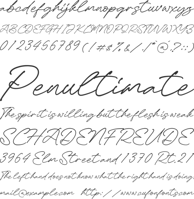 Qallensen font preview