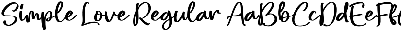 Simple Love Regular font