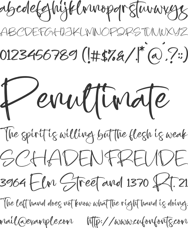 Quinttesa font preview