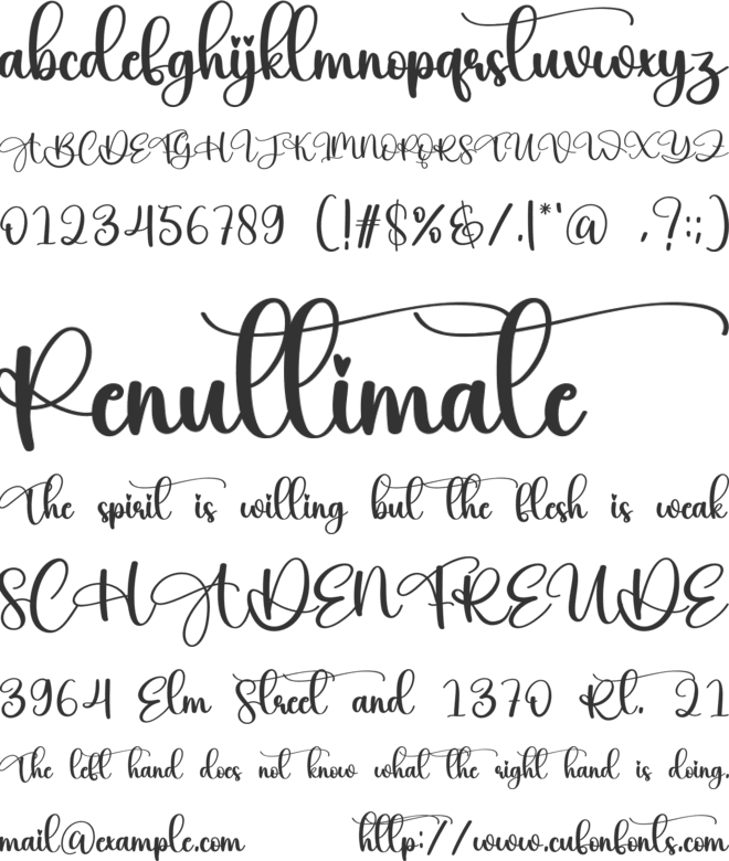 Instagnam font preview