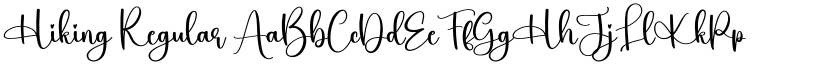 Hiking Regular font
