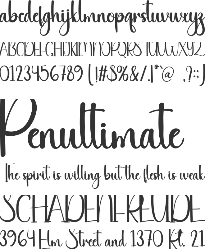 Handmade Market font preview