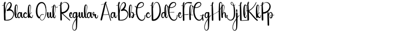 Black Out Regular font