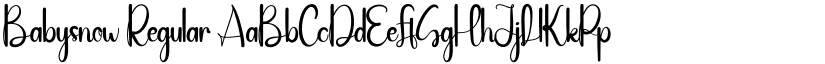 Babysnow Regular font