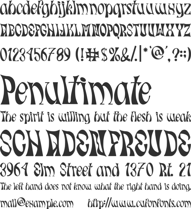 Molland font preview