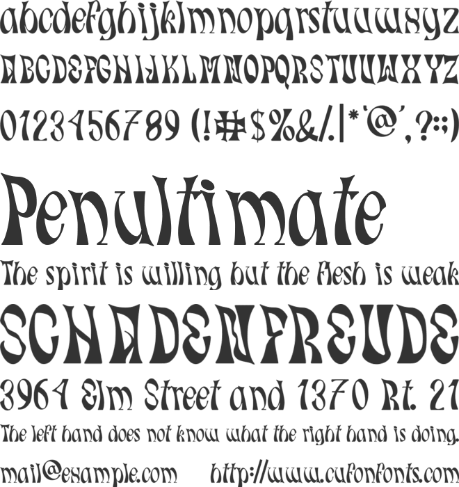 Molland font preview