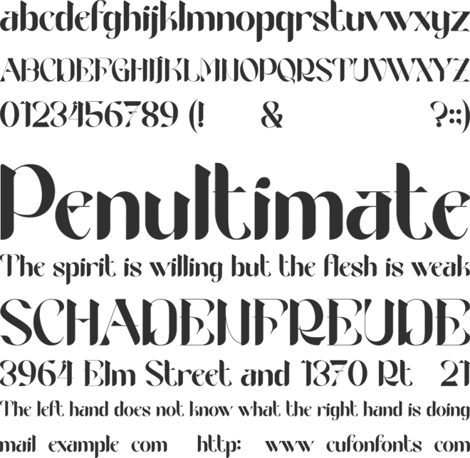 Rooscha font preview