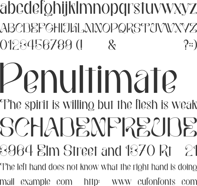 Tenbaum font preview