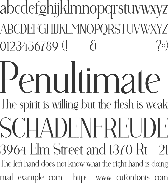 Vulture font preview