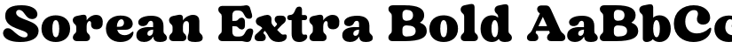 Sorean Extra Bold font