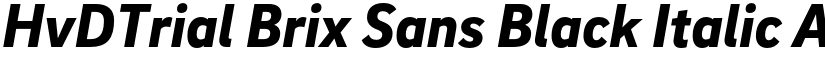 HvDTrial Brix Sans Black Italic font