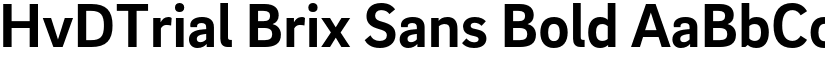 HvDTrial Brix Sans Bold font