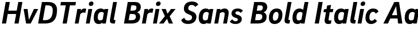 HvDTrial Brix Sans Bold Italic font