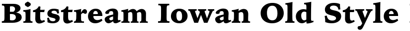 Bitstream Iowan Old Style Black BT font