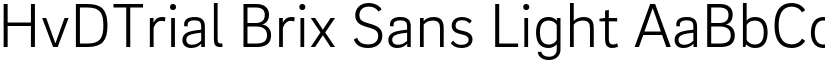 HvDTrial Brix Sans Light font