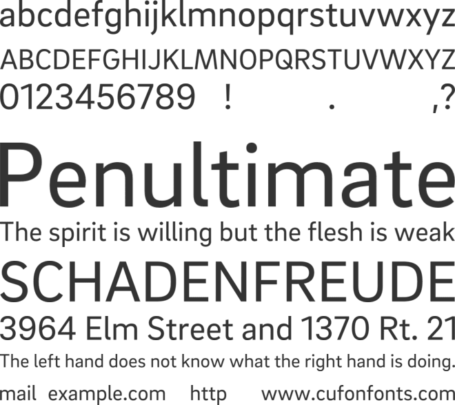 HvDTrial Brix Sans font preview