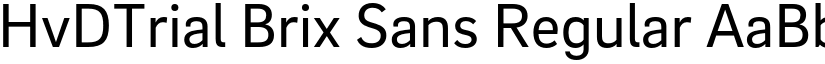 HvDTrial Brix Sans Regular font