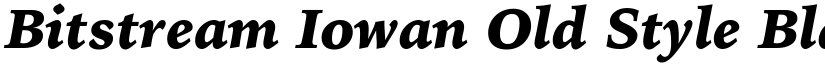 Bitstream Iowan Old Style Black Italic BT font