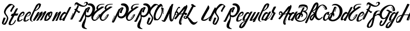 Steelmond FREE PERSONAL US Regular font