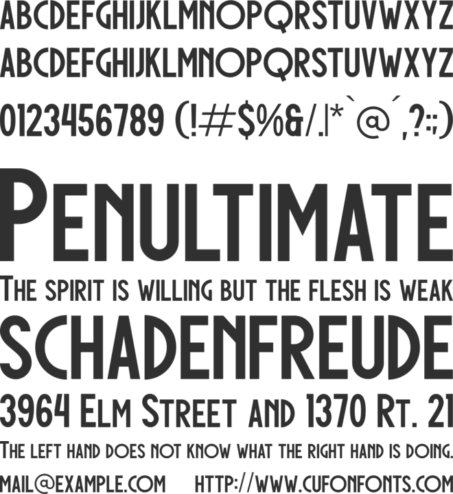 Dechorian font preview