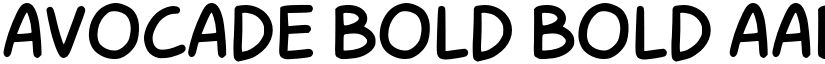 Avocade Bold Bold font