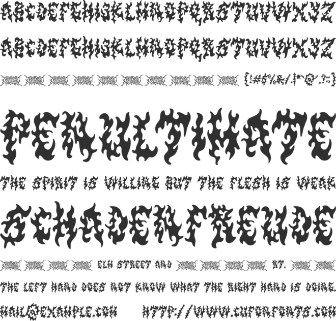 TF Voide Murdered font preview
