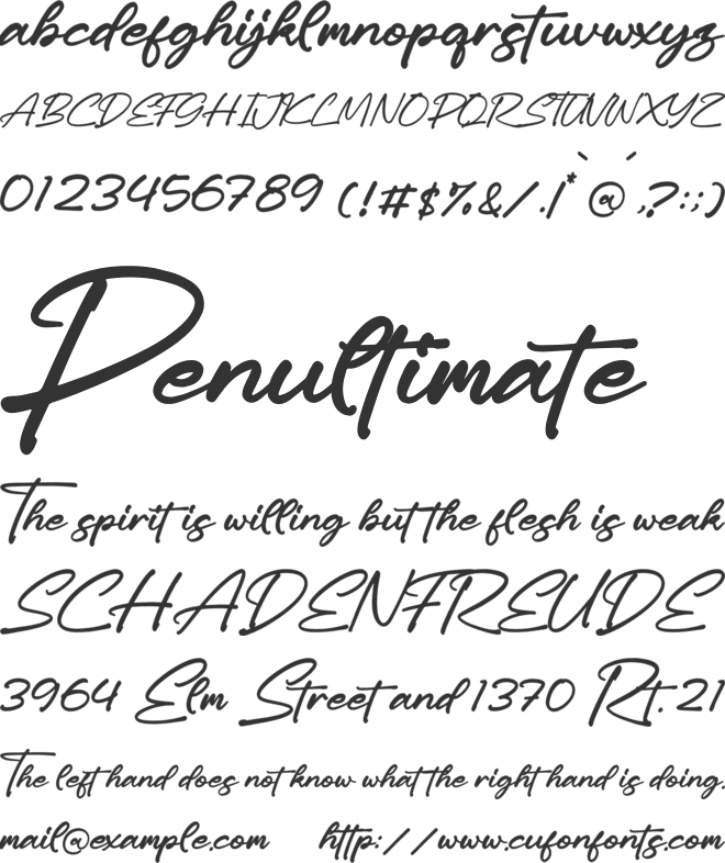 Anettasya Mottarue font preview