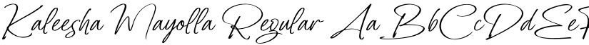 Kaleesha Mayolla Regular font