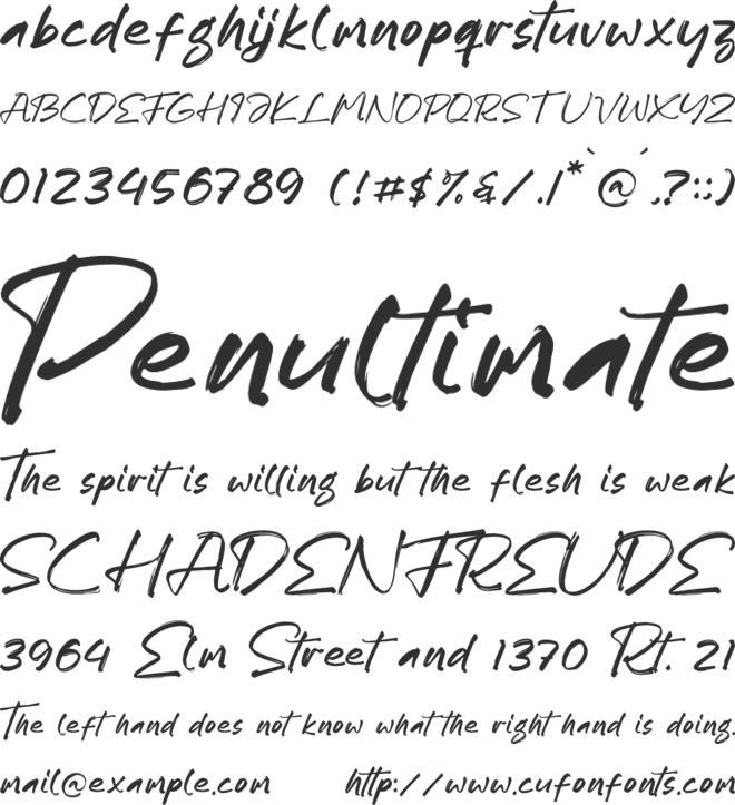 Laquentta Morelly font preview