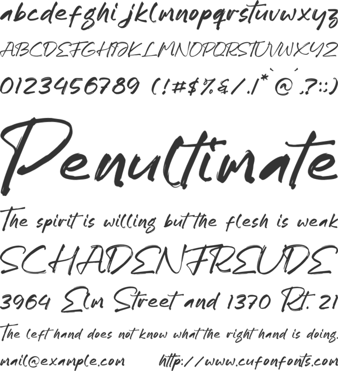 Laquentta Morelly font preview