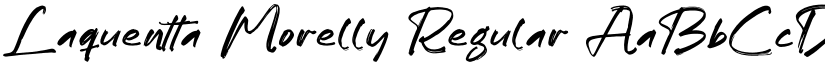 Laquentta Morelly Regular font