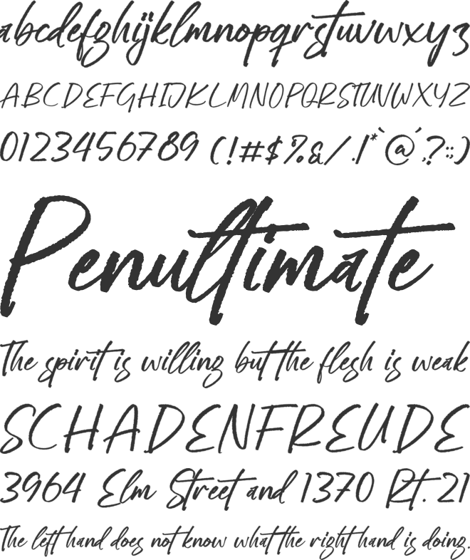 Venttaelove font preview